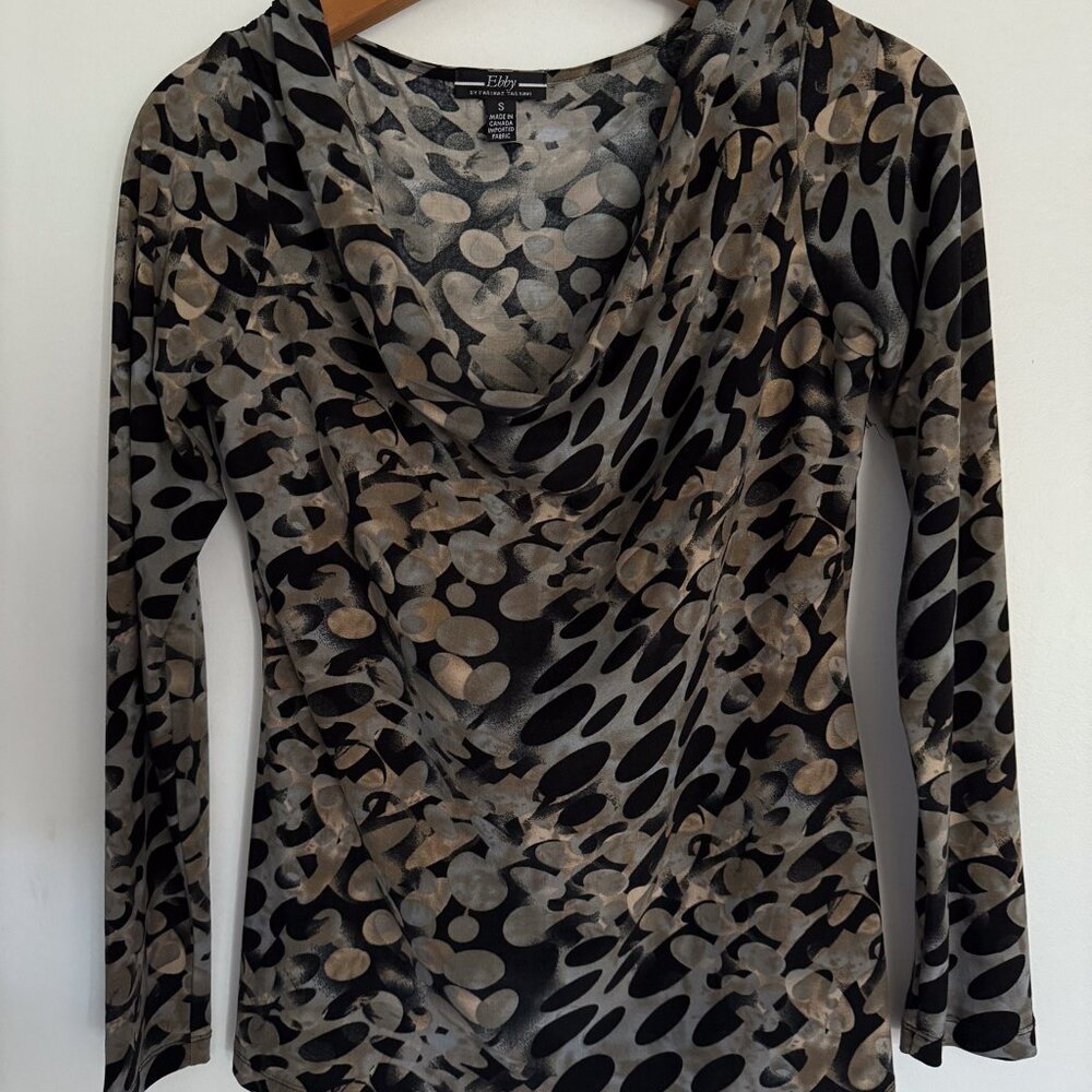 Ebby Farinaz Taghavi Women’s Long sleeve stretch blouse Sz Small